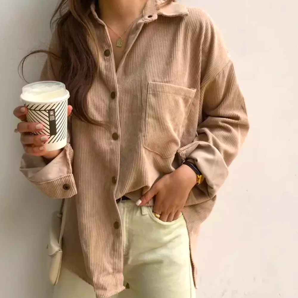 Vintage Corduroy Jackets Women Winter Autumn Coats